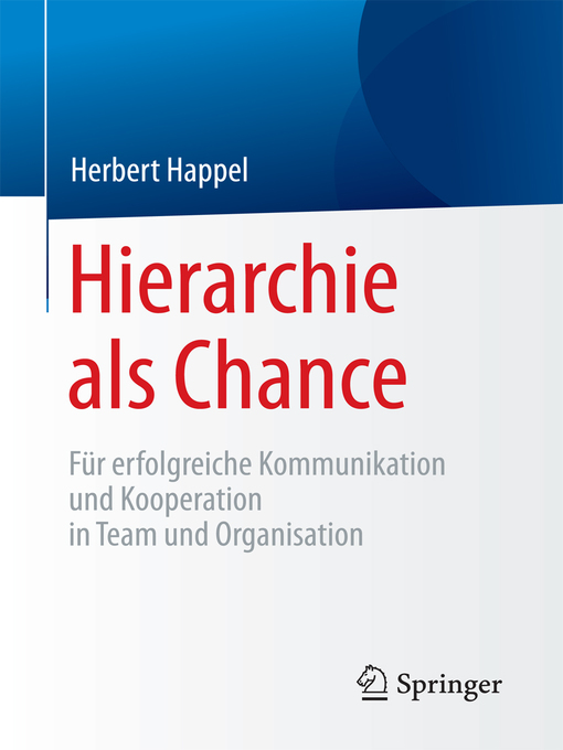 Title details for Hierarchie als Chance by Herbert Happel - Available